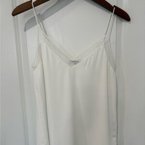 White Aritzia Satin Cami Top